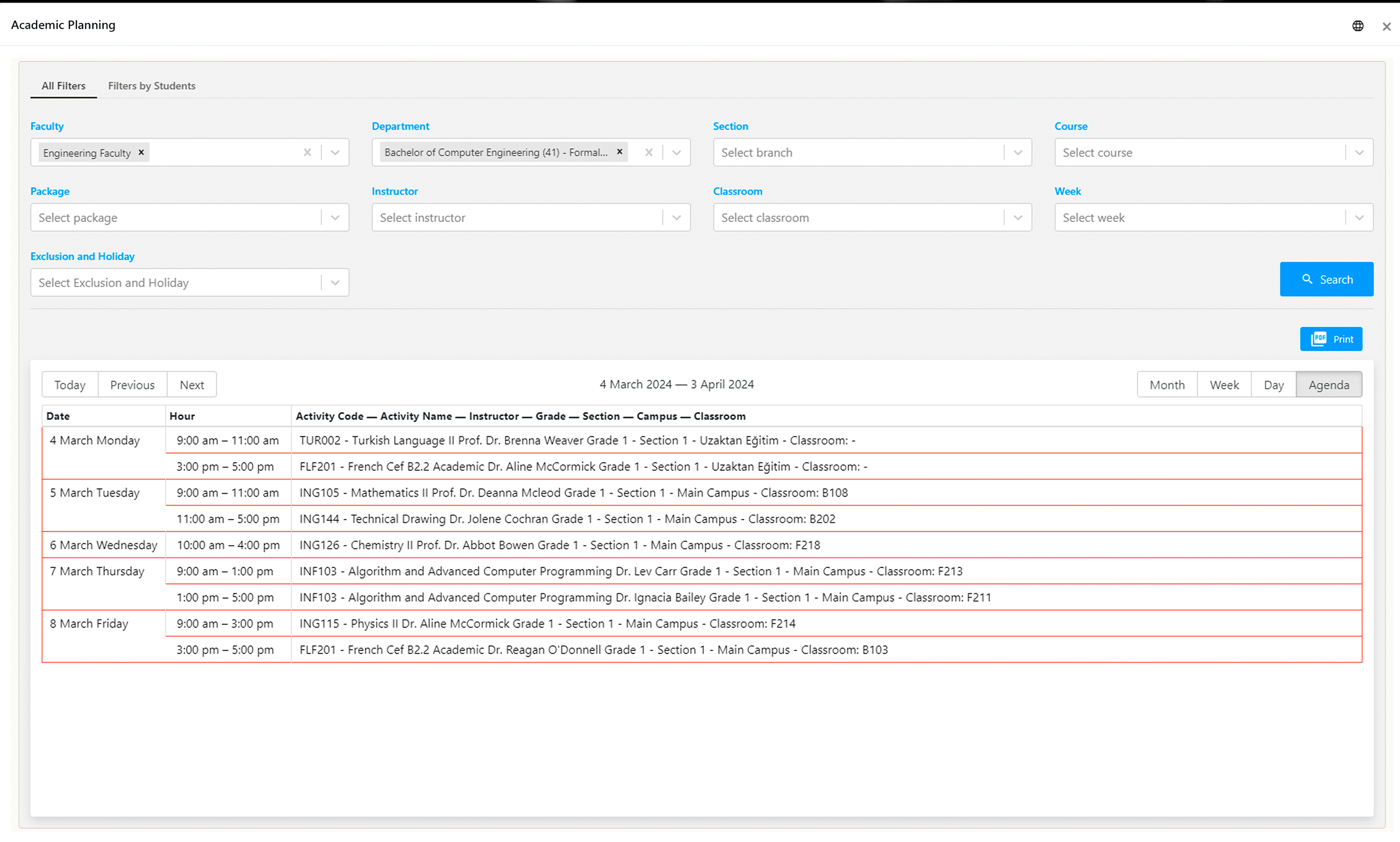 Conflict-Free Scheduling Engine